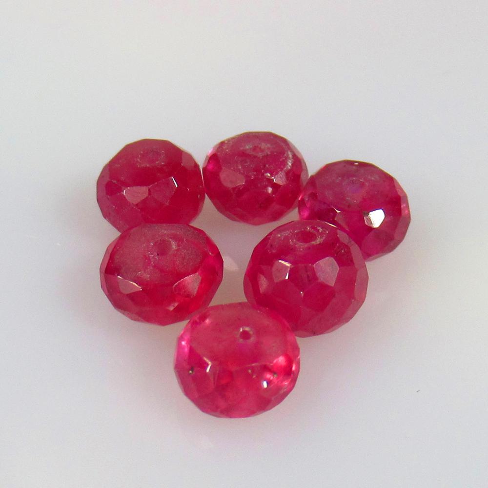 11.35 Ctw Natural 6 Mozambique Red Ruby Round Beads (1 of 2)
