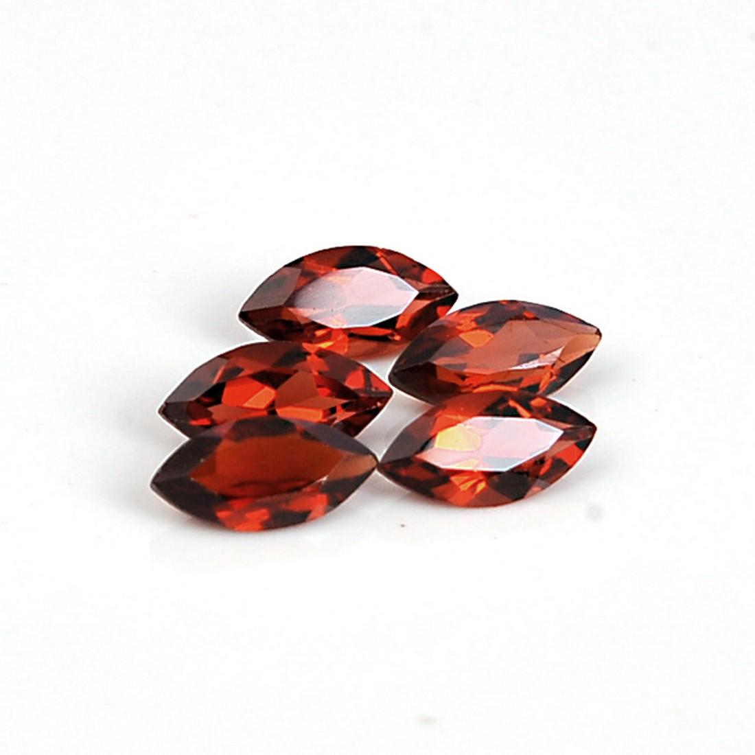 Marquise Shape Red Color 1.47 Carat Natural Garnet Loose Gemstone 5 Pieces (1 of 3)