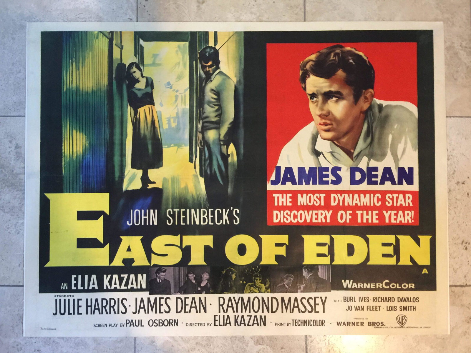 East of Eden - James Dean (1955) UK Quad Movie Poster LB - Very Rare! (1 of 3)