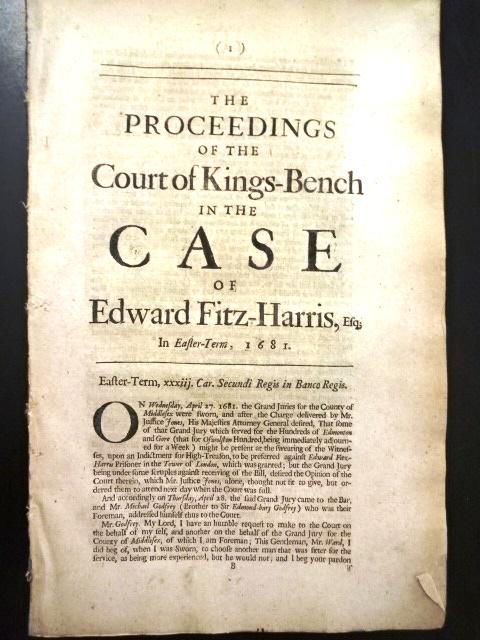 1681 Proceedings High Treason Edwatd Fitz-Harris (1 of 3)