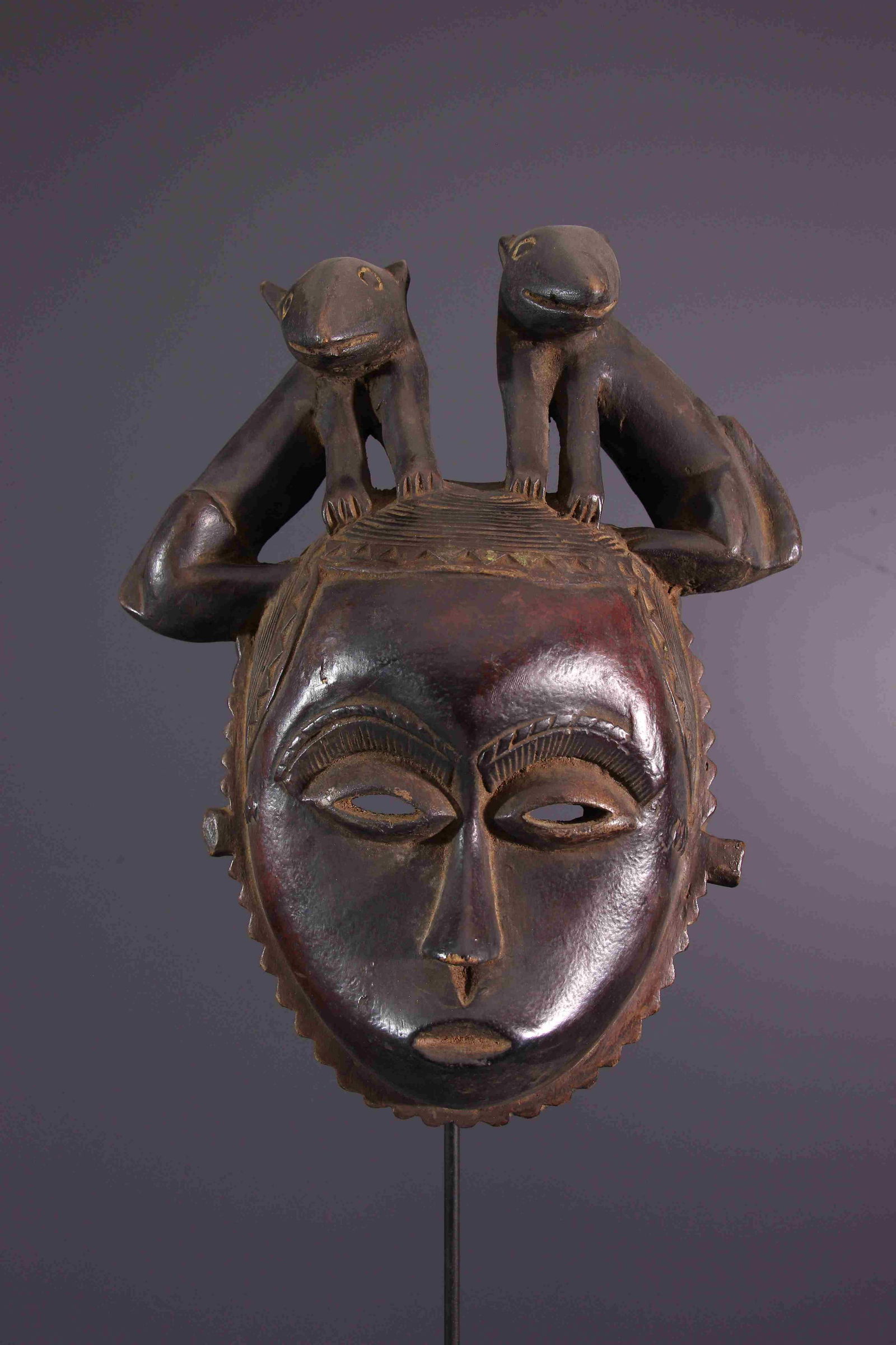 Baoule, baule / Yohoure Moon Mask - Ivory Coast - African Art Tribal Art (1 of 12)