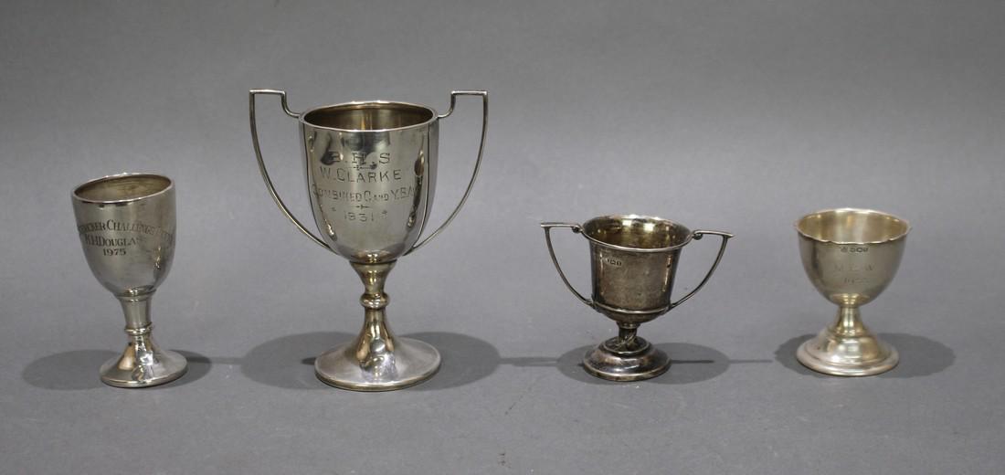Collection of 4 Solid Silver Cups (1 of 3)