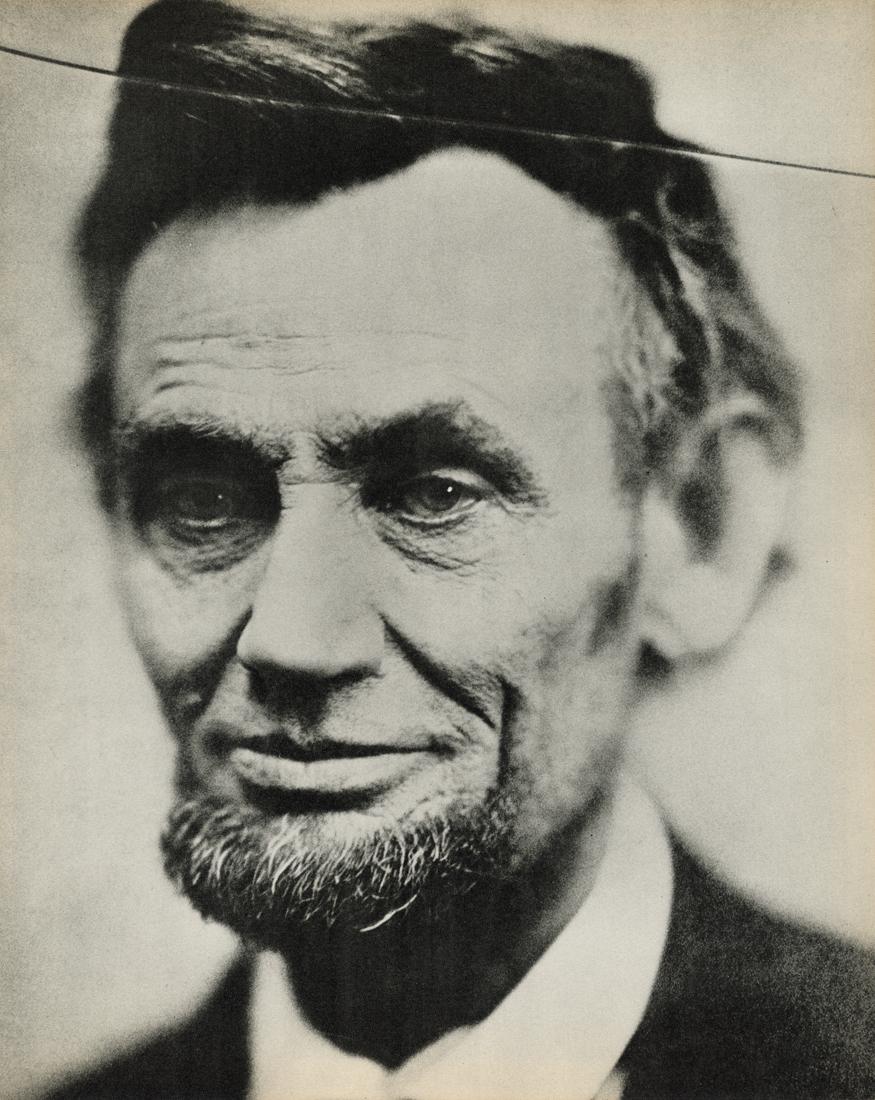 ALEXANDER GARDNER - Abraham Lincoln: Artist: Alexander Gardner Title: Abraham Lincoln Medium: Photogravure, 1960, Germany Dimensions: 9.4x11.85" Description: Heat Wax Mounted on 12x16" Conservation Board Artist Bio: Alexander Gardner (18