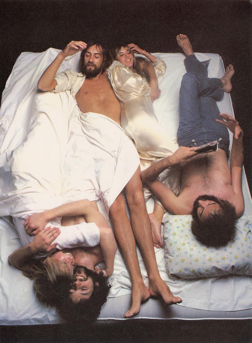 ANNIE LEIBOVITZ - Fleetwood Mac, Los Angeles, 1977: Artist: Annie Leibovitz Title: Fleetwood Mac, Los Angeles, 1977 Medium: Photo Litho, 1983, Japan Dimensions: 8.75x11.85" Description: Heat Wax Mounted on 11x14" Conservation Board Artist Bio: Annie Le