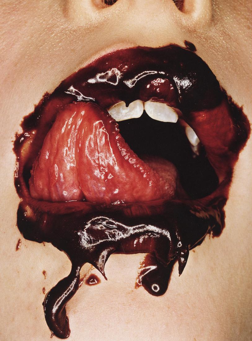 IRVING PENN - Chocolate Mouth, New York, 2000: Artist: Irving Penn Title: Chocolate Mouth, New York, 2000 Medium: Photo Litho, 2016, Italy Dimensions: 9.05x12.2" Description: Heat Wax Mounted on 12x16" Conservation Board Artist Bio: Irving Penn (1