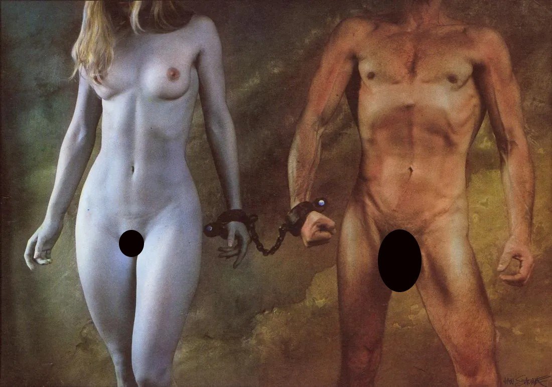 JAN SAUDEK - Les Chaines De L'Amour, 1987: Artist: Jan Saudek Title: Les Chaines De L'Amour, 1987 Medium: Photo Litho, 1999, France Dimensions: 6.95x4.85" Description: Heat Wax Mounted on 8.5x11" Conservation Board Artist Bio: Jan Saudek (1935
