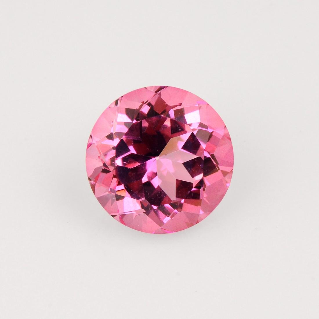 10.97 Carat Natural Round Pink Topaz Loose Gemstone 1 Pieces (1 of 7)
