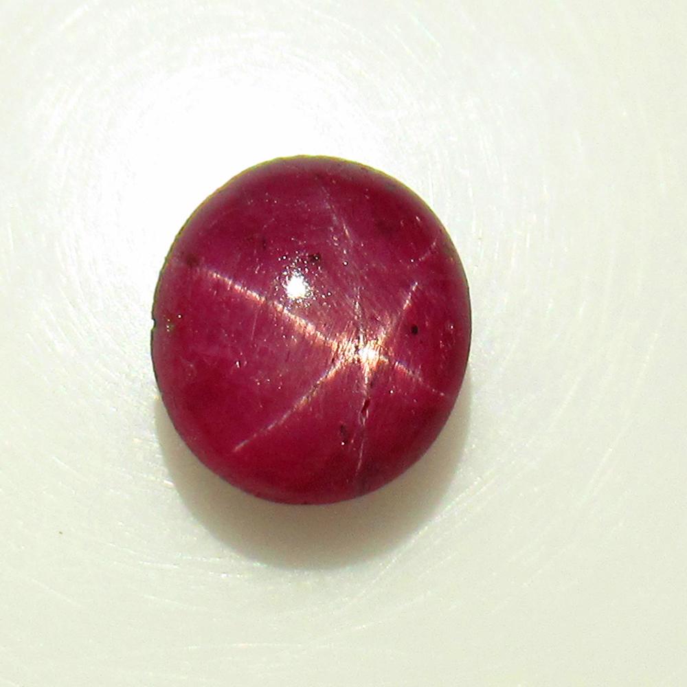 6.73 Ct Natural Six Line Star Ruby Oval Cab (1 of 2)