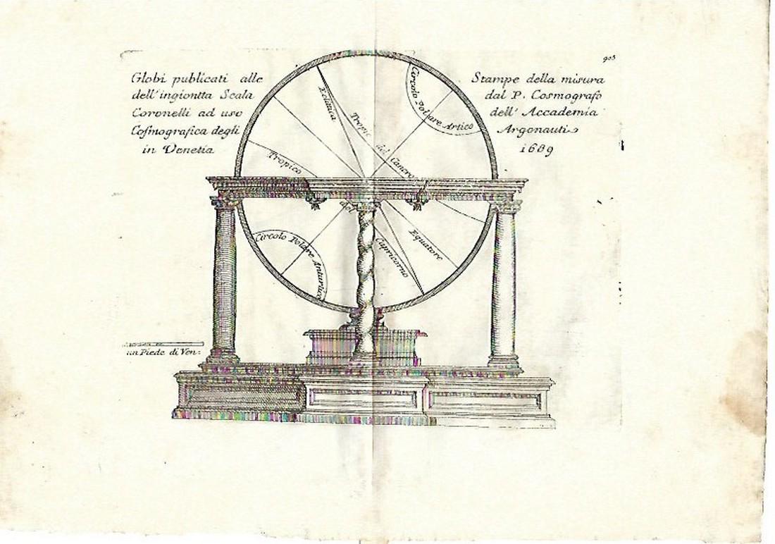 1689 Coronelli Terrestial Globe (1 of 1)