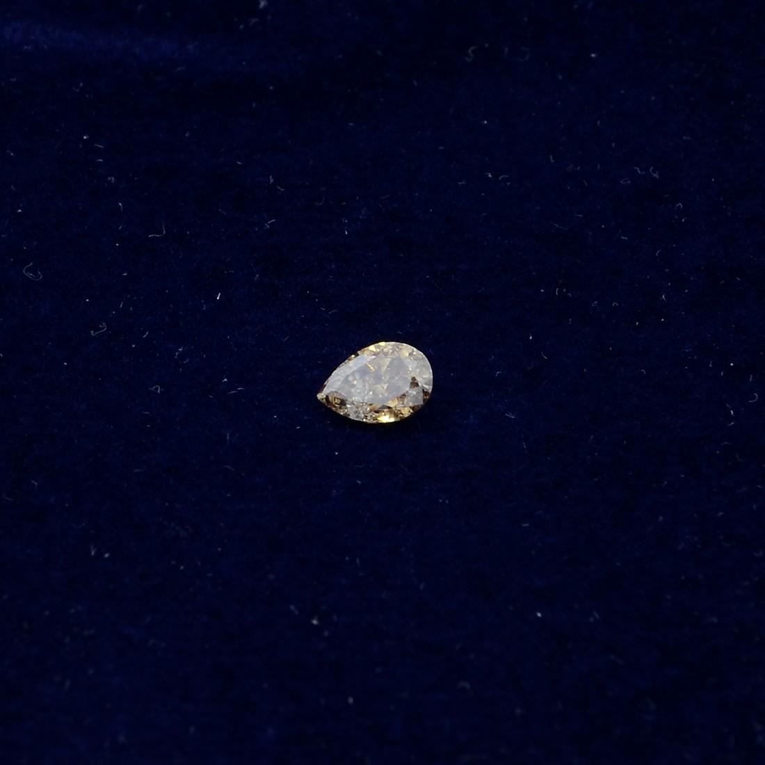 Pear Shape Fancy Intense Yellowish Brown Color 0.37 Carat Natural Diamond Loose Gemstone 1 Pieces (1 of 7)