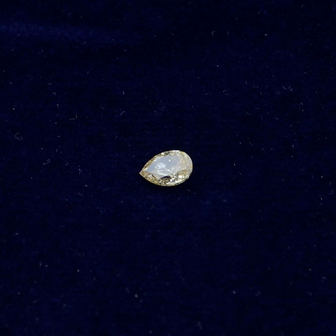 Pear Shape Fancy Intense Yellow Color 0.43 Carat Natural Diamond Loose Gemstone 1 Pieces (1 of 7)