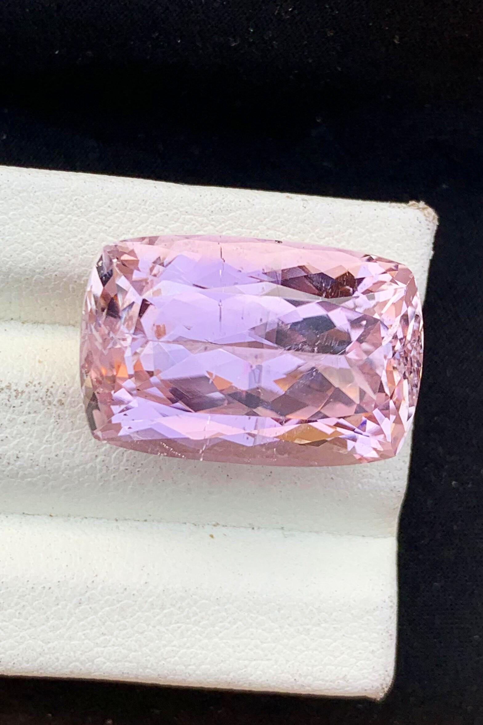 Lavender Pink Kunzite Gemstone, Cushion Cut Loose Kunzite, Flawless VVS Clarity, Kunzite Jewelry (1 of 6)