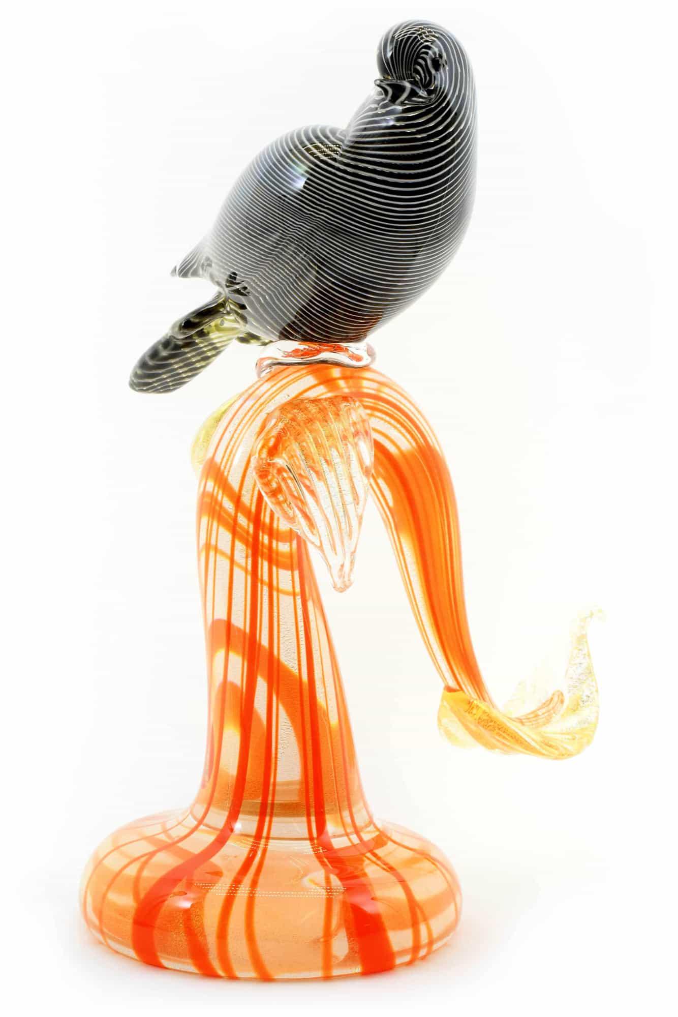 Murano glass Sculpture “ Dove on the branch “ signed (1 of 9)