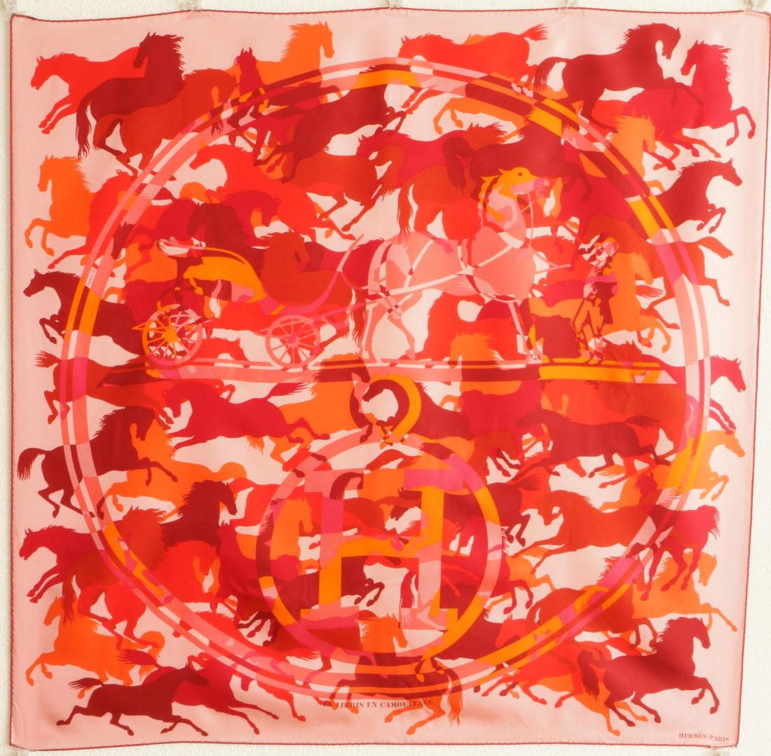 Hermes Scarf/Foulard - Ex-Libris En Camouflage - Excellent condition (1 of 10)