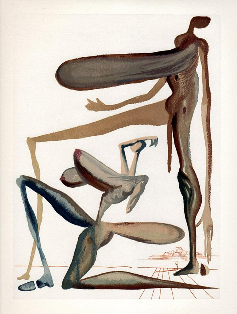 Salvador Dali Woodcut, Prodigality - Purgatory 22 (1 of 1)
