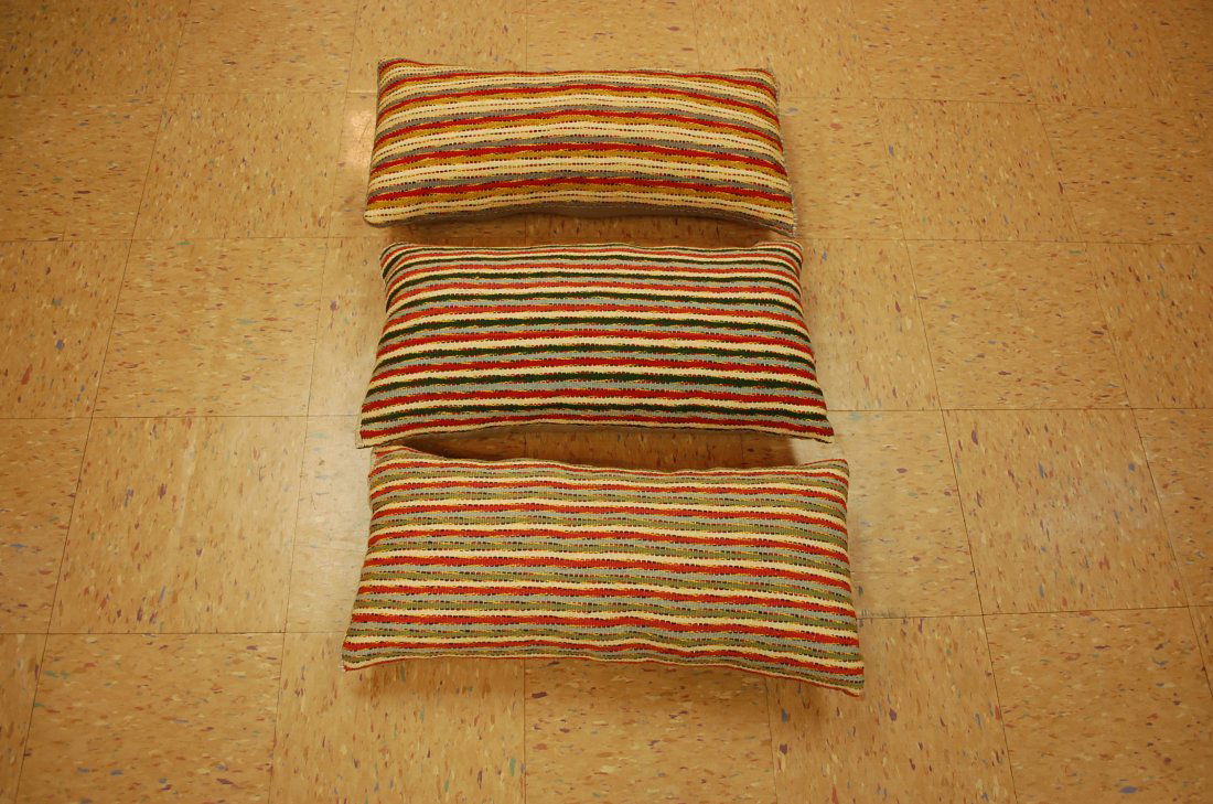 three Hand Pillow Cushion Rug 1'2" x 2' 2" (1 of 8)