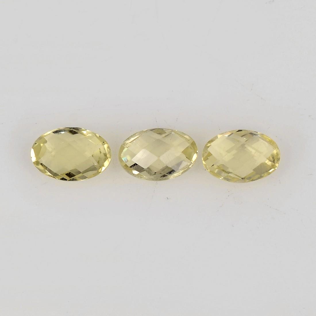 Oval Shape Yellow Color 1.25 Carat Natural Lemon Quartz Loose Gemstone 3 Pieces: No Reserve! Title: Oval Shape Yellow Color 1.25 Carat Natural Lemon Quartz Loose Gemstone 3 Pieces Additional Information: Specification of Gemstone Stone : Lemon Quartz Shape : Oval Size : 2.5H x 6L 