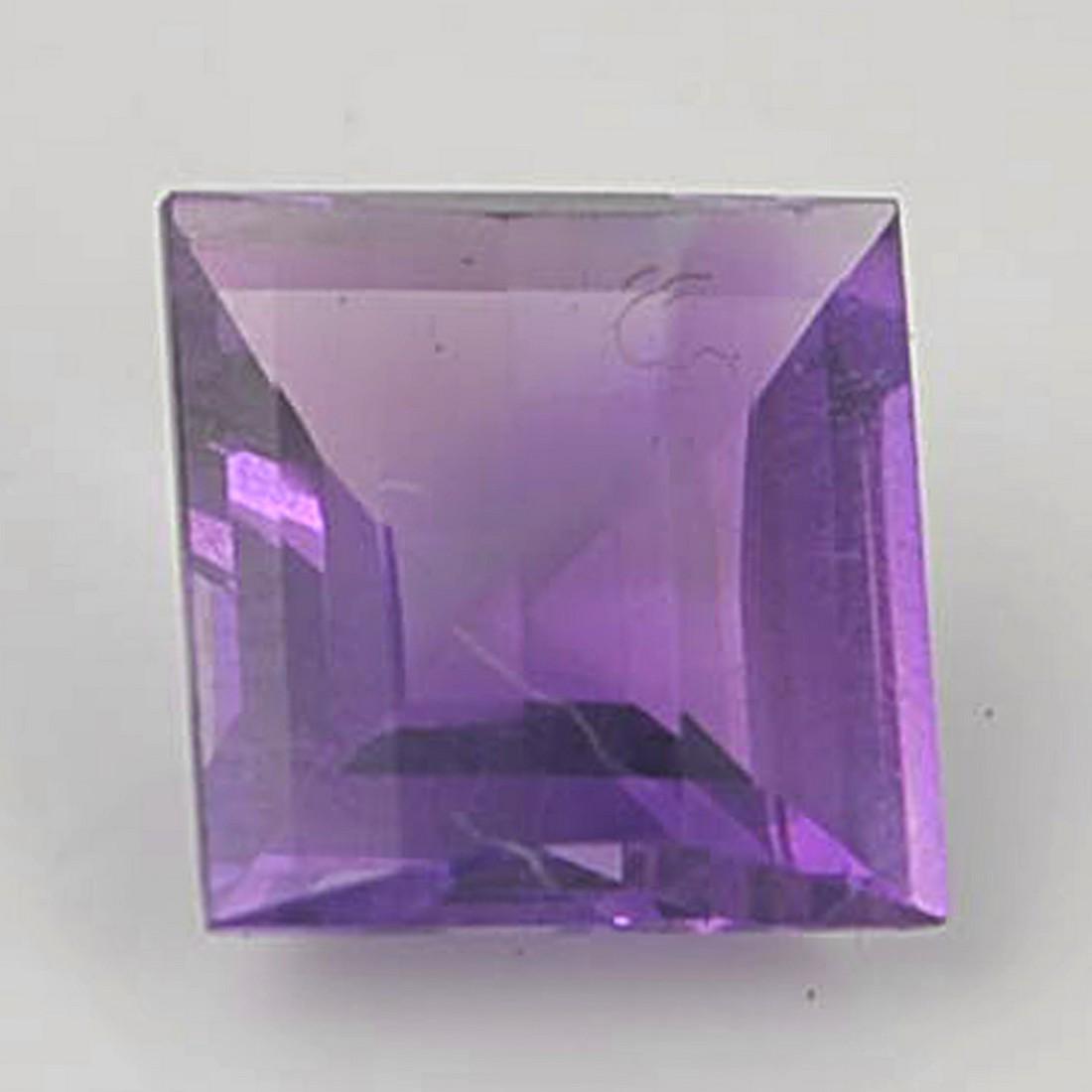 Square Shape Purple Color 1.8 Carat Natural Amethyst Loose Gemstone 1 Pieces (1 of 5)