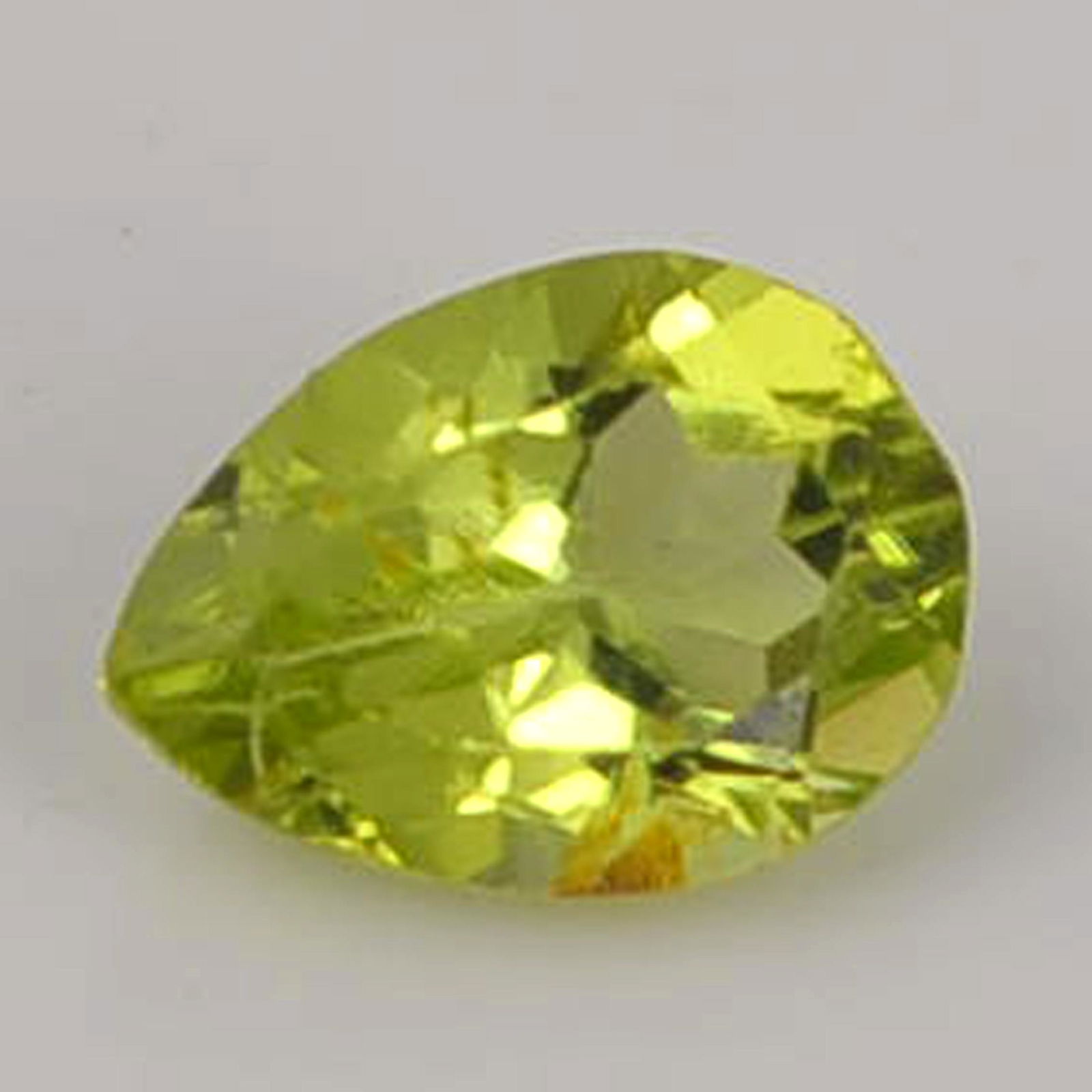Green Color 0.76 Carat Pear Shape Natural Peridot Loose Gemstone 1 Pieces (1 of 5)