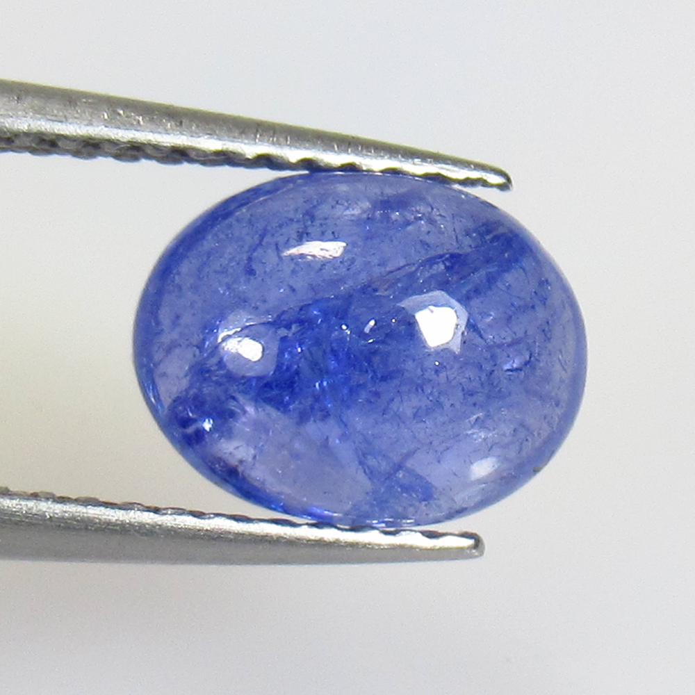 2.57 Ctw Natural Tanzanite Oval Cab: No Reserve! Title: 2.57 Ctw Natural Tanzanite Oval Cab Stone Clarity: Semi - Transparent Gemstones: Tanzanite Carat Weights: 2.57 Size/Dimensions: 9.10 x 7.10 x 4.30 mm Additional Information: Top Qua
