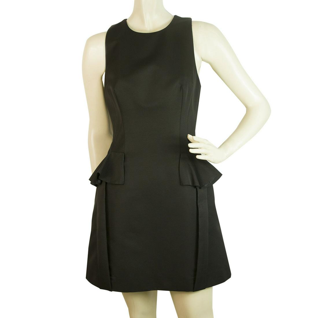 Alexander McQueen Black Ruffle Details Black Mini dress size 40 , Superb: Alexander McQueen Black Ruffle Details Black Mini dress size 40 , Superb Now here is a LBD with tones of attitude !!Thisfashion statement sleeveless Alexander McQueen dress features round neckline, ba