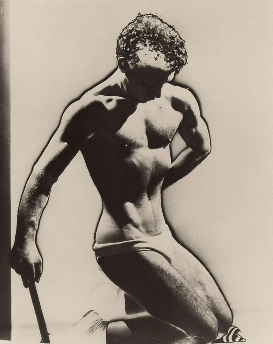 MAN RAY - Male Nude, Solarisation, 1933: Artist: MAN RAY Print Title: Male Nude, Solarisation, 1933 Medium: Photo-Lithograph Printed Printed 1980’s in Germany Image size (inches) approx. 7.5 x 6” Man Ray was an American visual ar