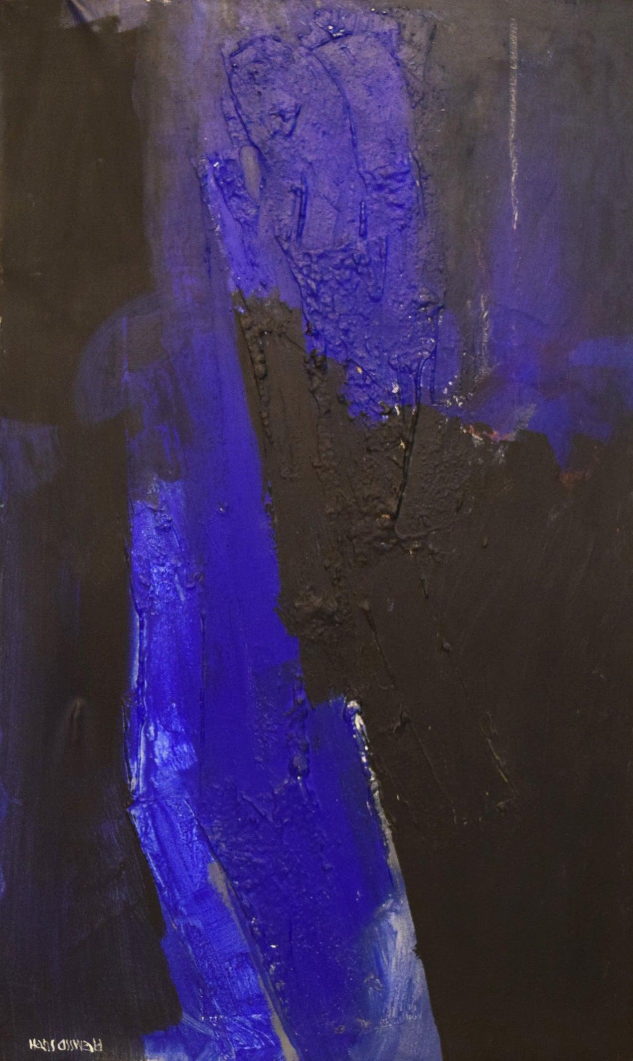 Hans Osswald (1919-1983), Swedish artist. Oil on canvas. Modernist composition. 1960s.: Hans Osswald (1919-1983), Swedish artist. Oil on canvas. Modernist composition. 1960s. The canvas measures: 84 x 51 cm. The frame measures: 8 cm. Signed. In excellent condition. Reserve: $763.00 Shipp