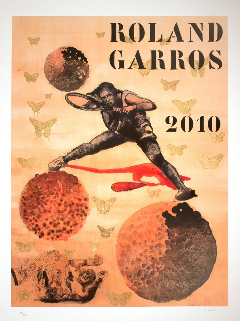 Nalini Malani - Roland Garros French Open-SIGNED - 2010 Offset Lithograph - SIGNED 31.5" x 23.5" (1 of 1)