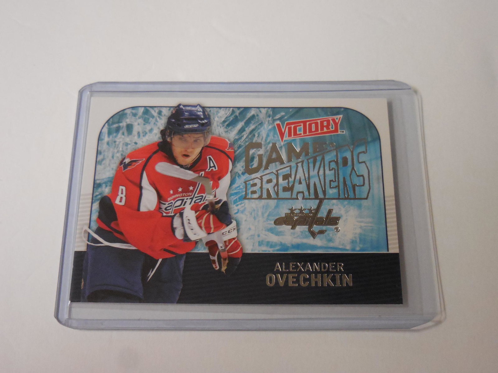 09-10 UD VICTORY ALEX OVECHKIN: Title: 09-10 UD VICTORY ALEX OVECHKIN Description: 2009-10 UPPER DECK VICTORY ALEX OVECHKIN GAME BREAKERS WASHINGTON CAPITALS THIS IS A VERY NICE CARD FOR ANY COLLECTOR. THIS CARD COMES WITH SLEEVE AN