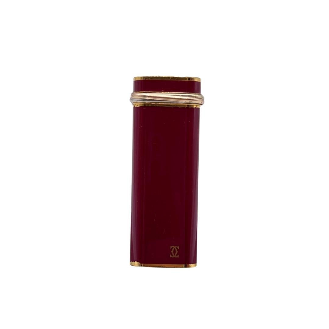 Cartier Vintage Gold Plated Red Trinity Cigarette Briquet Gas Lighter (1 of 6)