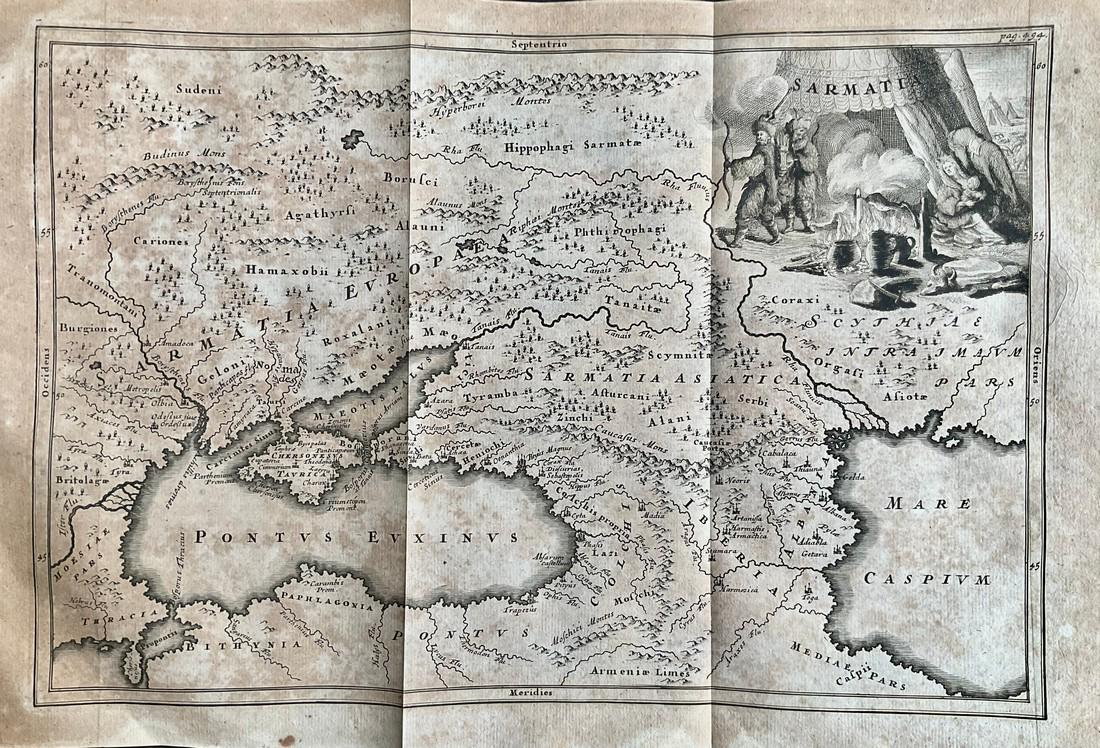 Ancient Ukraine and Caucasus region and the Black Sea. 1701-1706 by Christoph Cellarius (1 of 3)