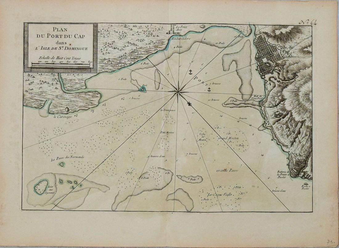 1764 Bellin Map of Cap Haitien Bay in Haiti -- Plan du Port du Cap dans l'Isle de St. Domingue (1 of 1)