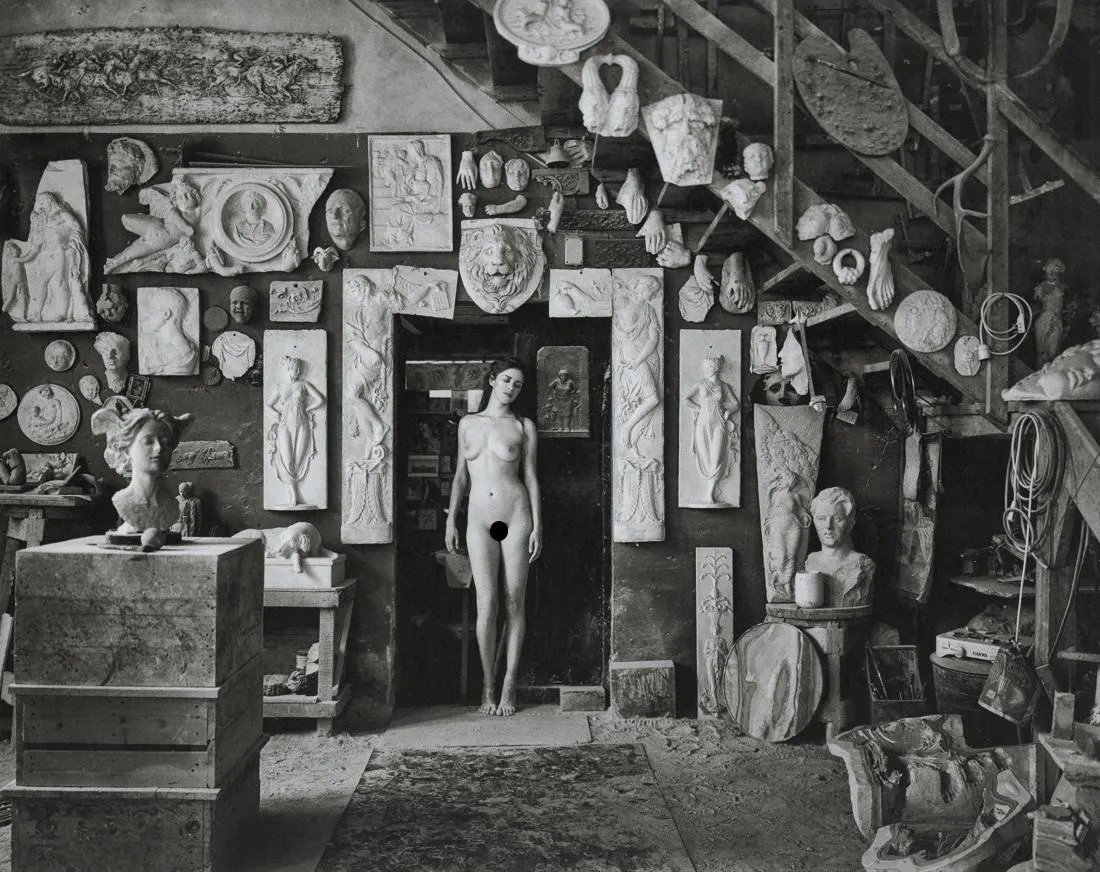MARC LAGRANGE - Atelier Pietrasanta: Artist: Marc Lagrange Title: Atelier Pietrasanta Medium: Photo Litho, 2015, Belgium Dimensions: 9.4x7.45" Description: Heat Wax Mounted on 11x14" Conservation Board Artist Bio: Marc Lagrange (1957 - 2