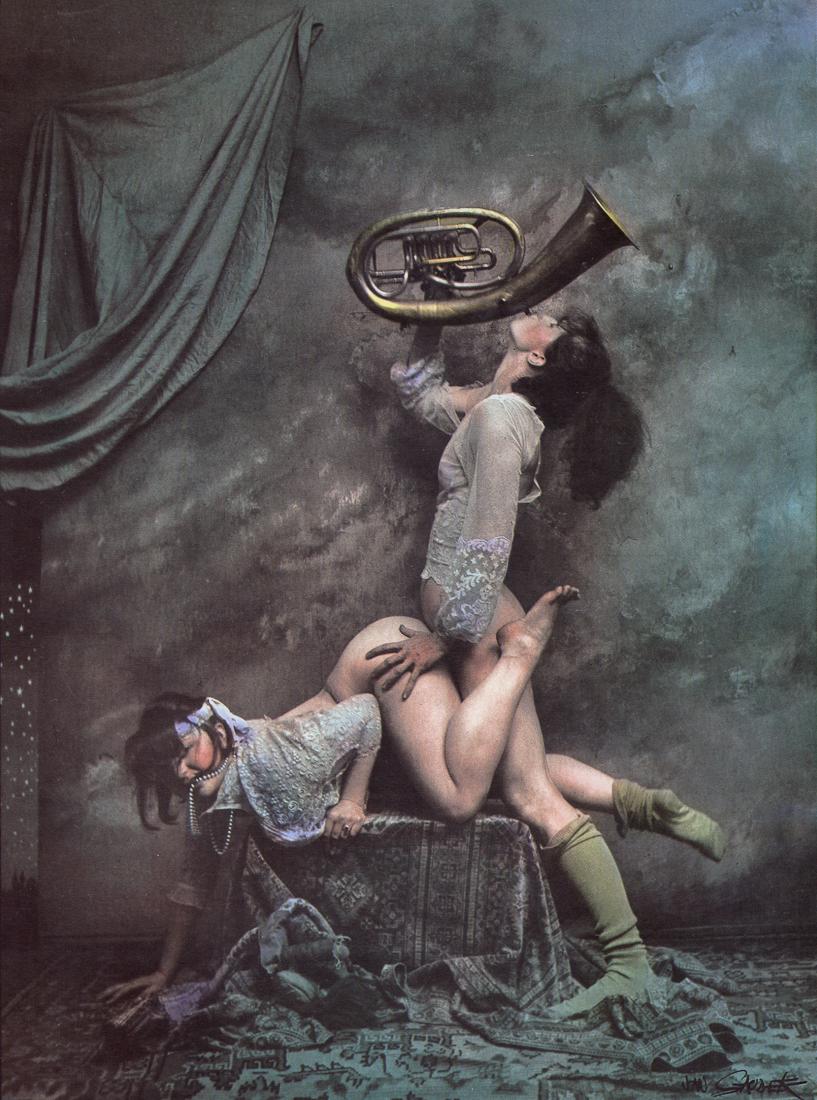 JAN SAUDEK - Victory On The Sea, 1992: Artist: Jan Saudek Title: Victory On The Sea, 1992 Medium: Photo Litho, 1999, France Dimensions: 6.85x9.25" Description: Heat Wax Mounted on 11x14" Conservation Board Artist Bio: Jan Saudek (1935) is