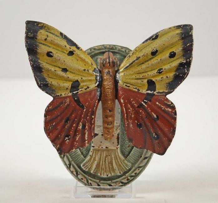 Antique Oversized Butterfly Cast Iron Doorknocker (1 of 8)