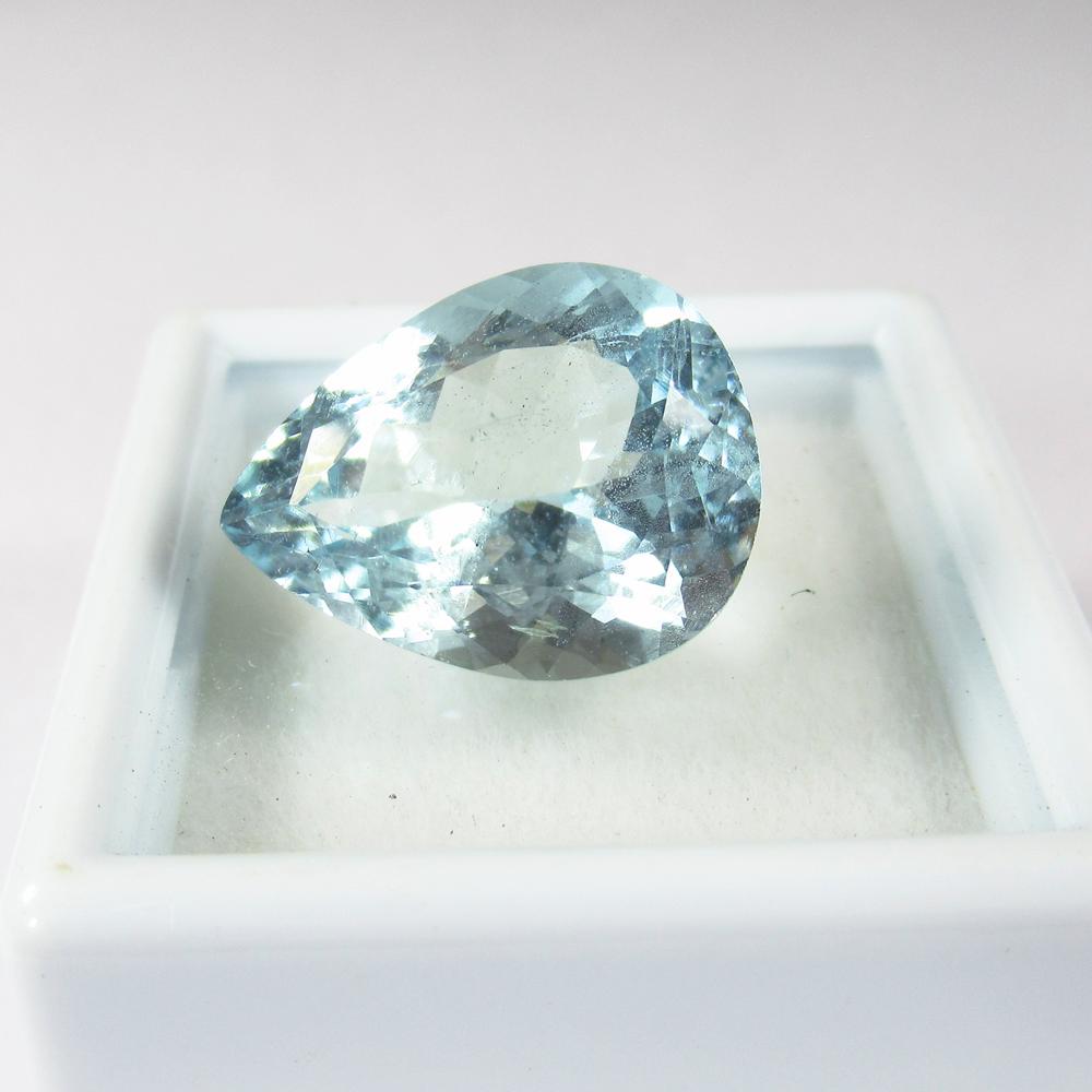7.44 Ctw Natural Blue Aquamarine Pear Cut (1 of 2)