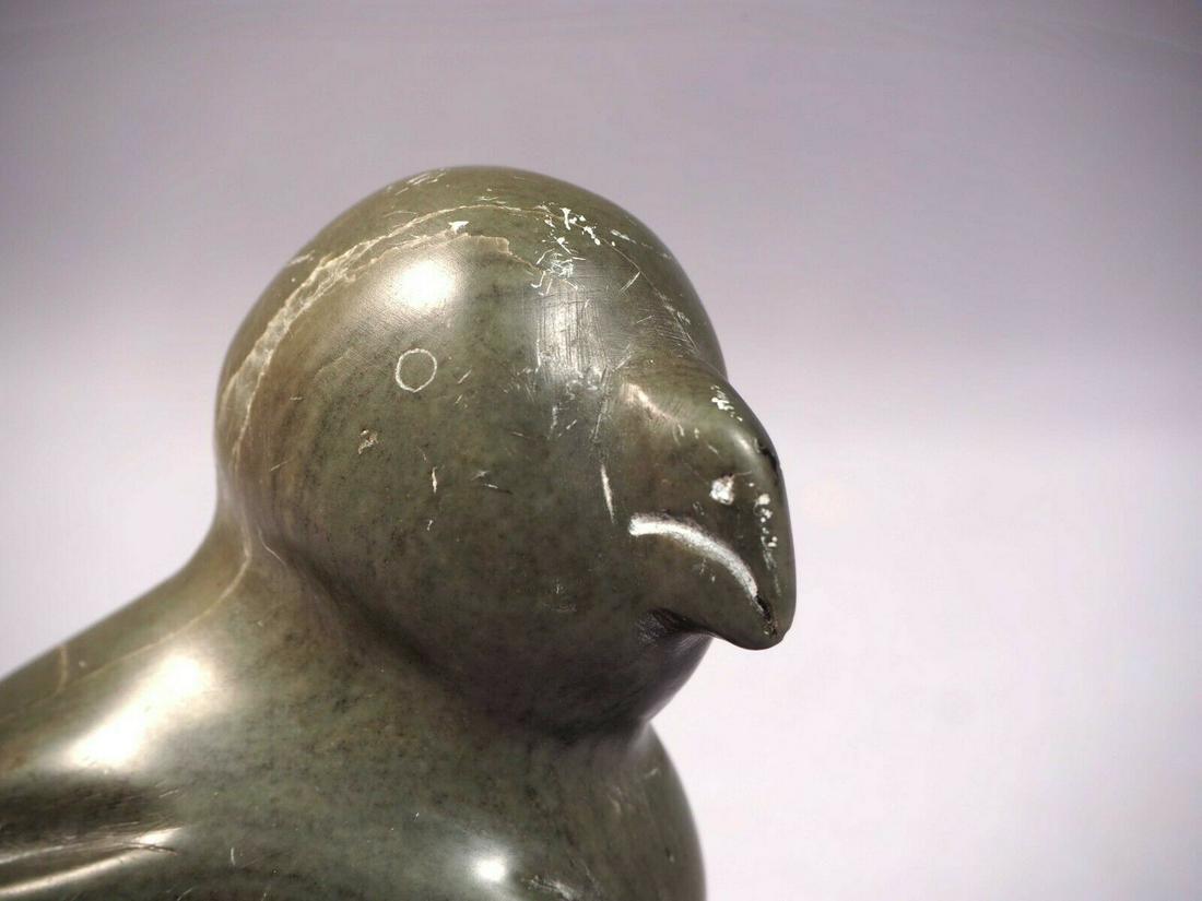 Signed Vintage Inuit Eskimo Native American Soapstone Carving Bird Puffin (1 of 5)