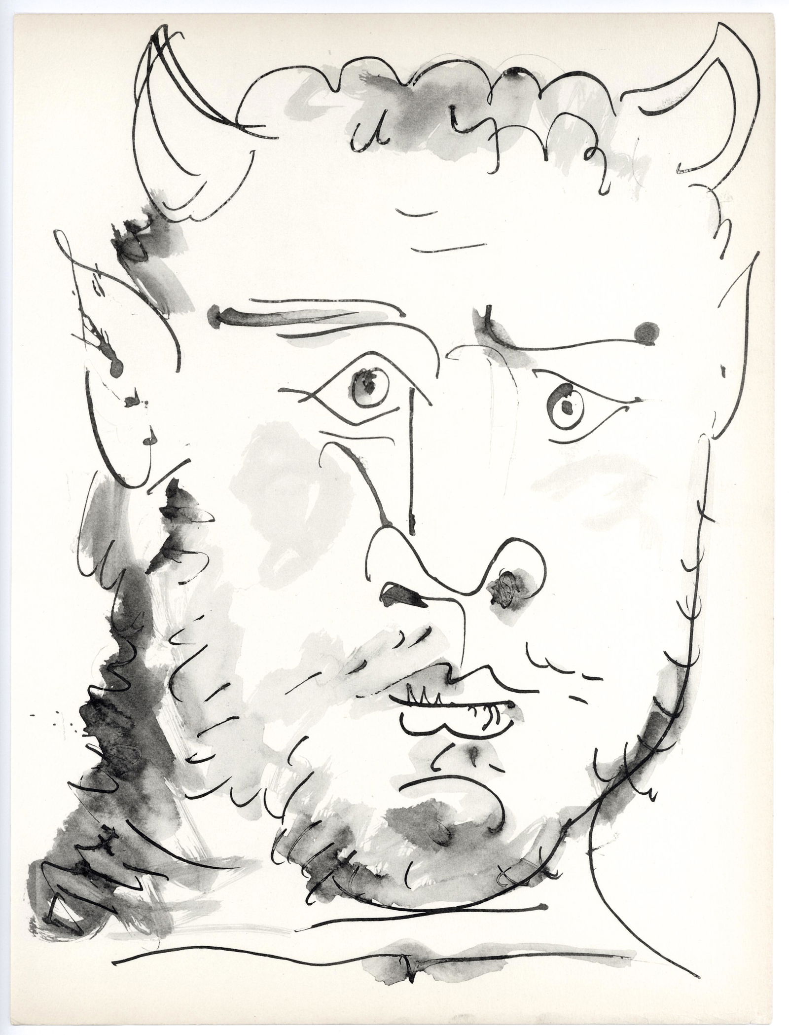 Pablo Picasso lithograph "Visage de faun" (1 of 1)