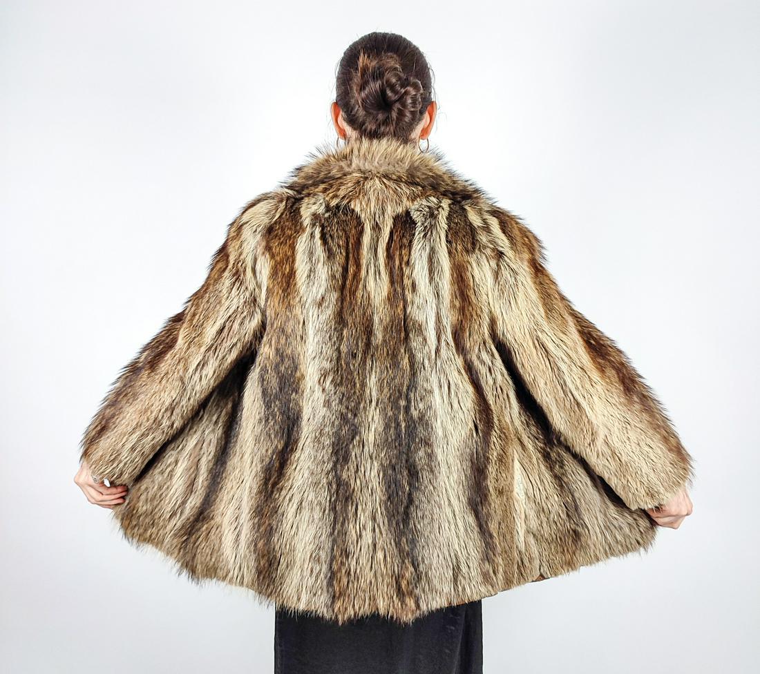 RACCOON FUR JACKET -US 8-10 - EU S-M (1 of 10)