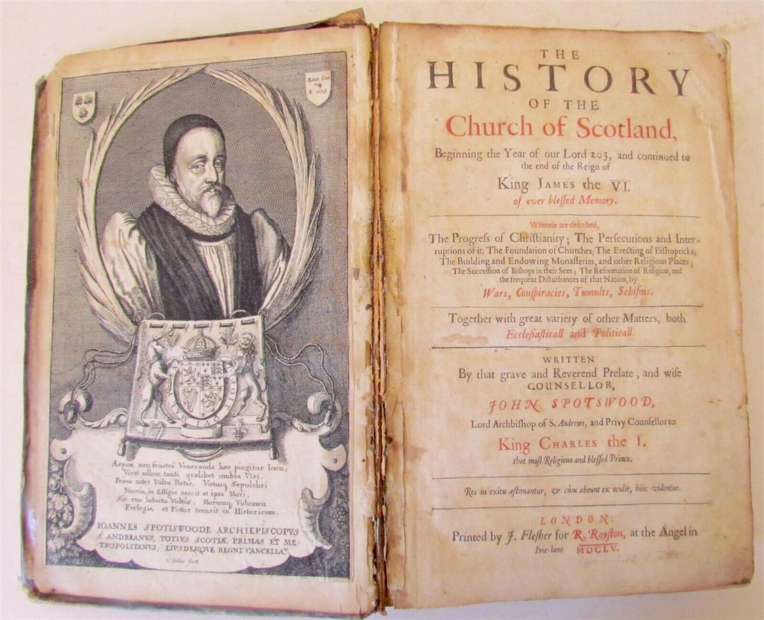 1655 HISTORY OF CHURCH OF SCOTLAND by John Spotswood antique FOLIO in ENGLISH (1 of 12)