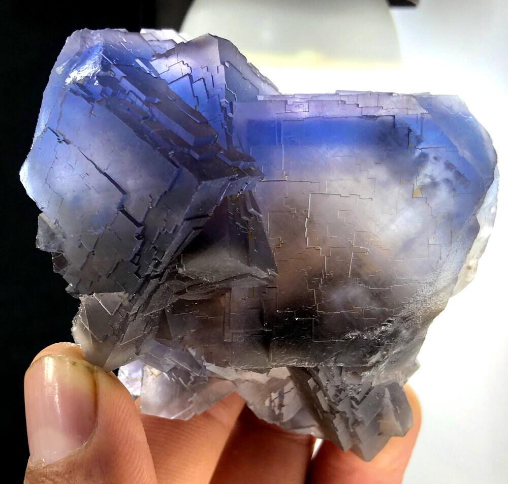 Purple Phantoms Fluorite, Natural Cubic Shapes Fluorite Specimen From Pakistan - 343 g , 80*70*53 mm (1 of 7)