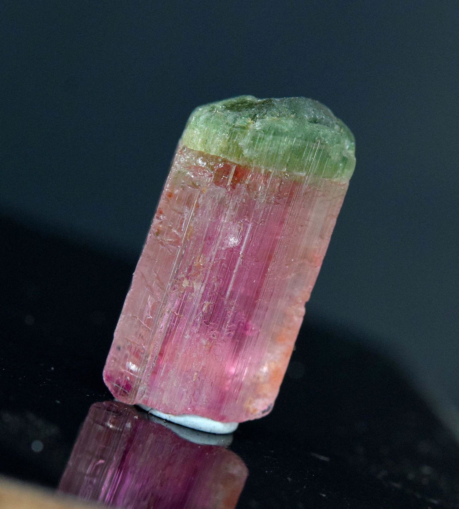 23.75 Carats Stunning Diamond Cut Terminated And Undamaged Green Cap Bi-Color Natural Tourmaline (1 of 6)