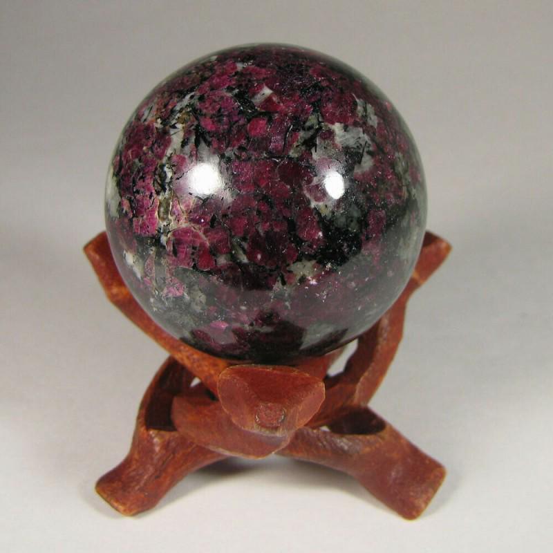 Polished ball sphere eudialyte mineral crystal stone (1 of 6)