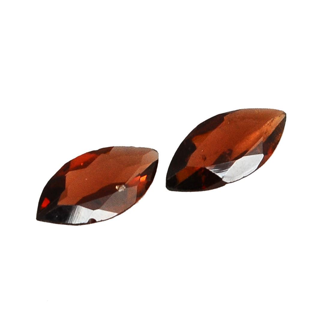 Marquise Shape Red Color 2.5 Carat Natural Garnet Loose Gemstone 2 Pieces (1 of 3)