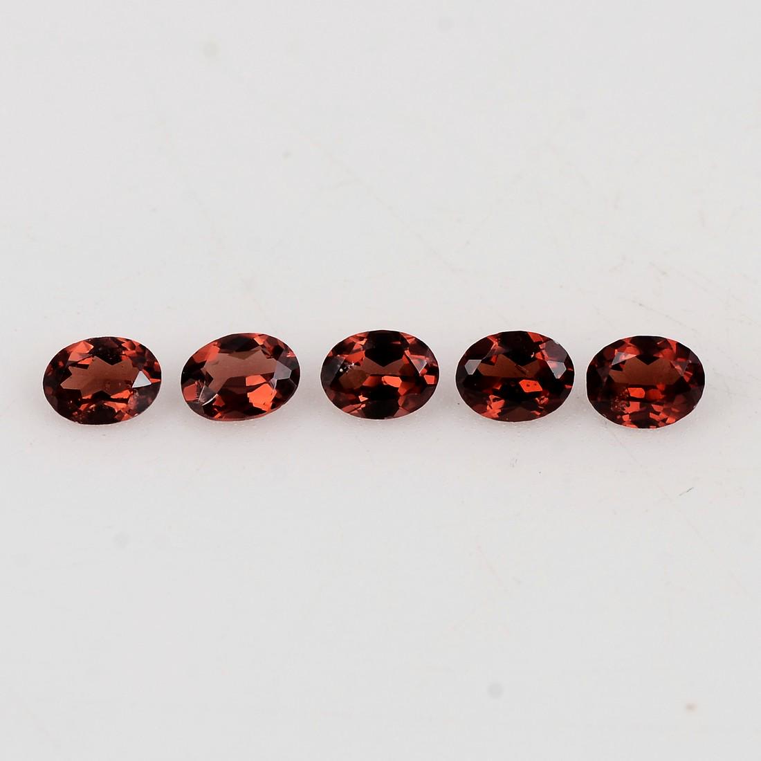 Oval Shape Red Color 1.02 Carat Natural Garnet Loose Gemstone 5 Pieces (1 of 7)