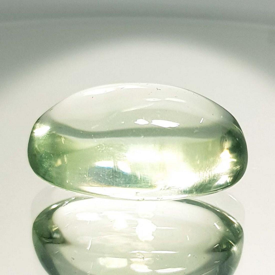 13.54 Ct Natural Green Amethyst Oval Cabochon (1 of 5)