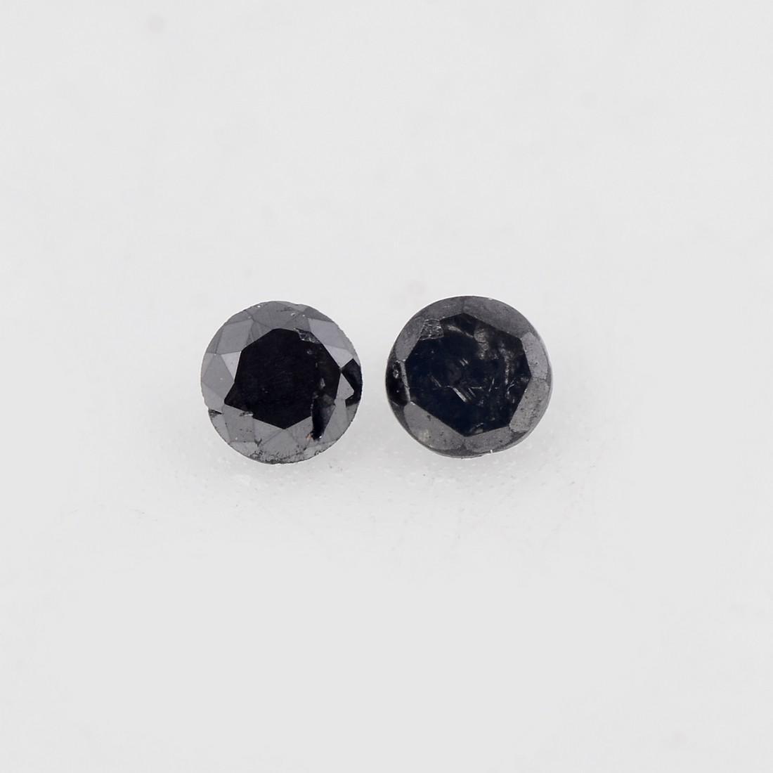 Round Shape Fancy Black Color 0.026 Carat Natural Diamond Loose Gemstone 2 Pieces: No Reserve! Title: Round Shape Fancy Black Color 0.026 Carat Natural Diamond Loose Gemstone 2 Pieces Additional Information: Specification of Gemstone Stone : Diamond Shape : Round Size : 1.5L x 1.5W 