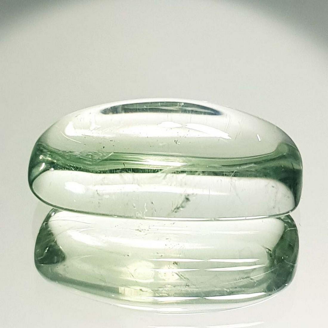 12.11 Ct Natural Green Amethyst Rectangular Cabochon (1 of 5)