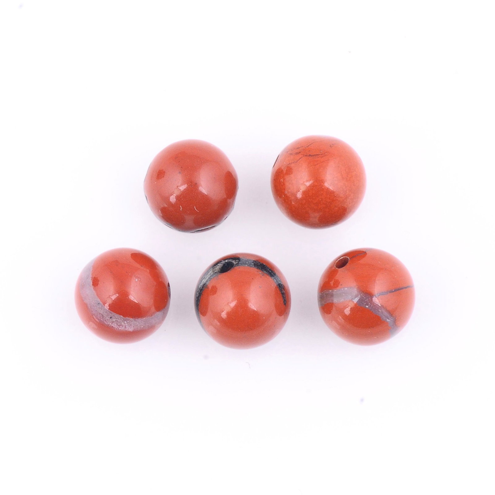 Red Color 19.2 Carat Round Ball Shape Natural Jasper Loose Gemstone 5 Pieces: No Reserve! Title: Red Color 19.2 Carat Round Ball Shape Natural Jasper Loose Gemstone 5 Pieces Additional Information: Specification of Gemstone Stone : Jasper Shape : Round Ball Size : 8H x 8L x 8W 