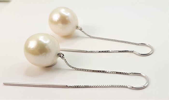 11x12mm White Edison Pearls - 14K White Gold - Earrings (1 of 5)